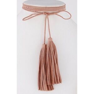 Suede Wrap Tassel Choker